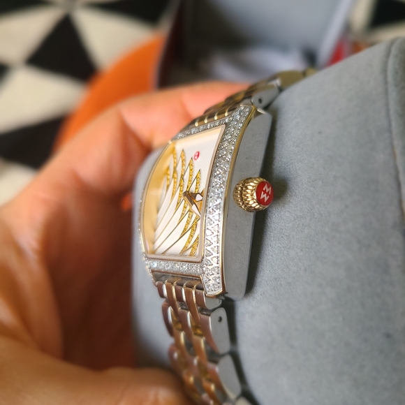 NEW Michele Urban Mini Matinee Two Tone Gold Silver Watch MW02A01C5107 - Picture 7 of 8